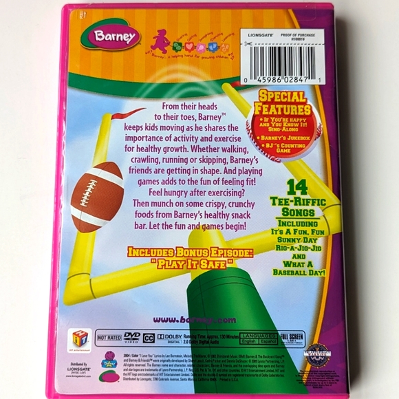 2/$15 Barney: Ready, Set, Play! DVD - Picture 2 of 4